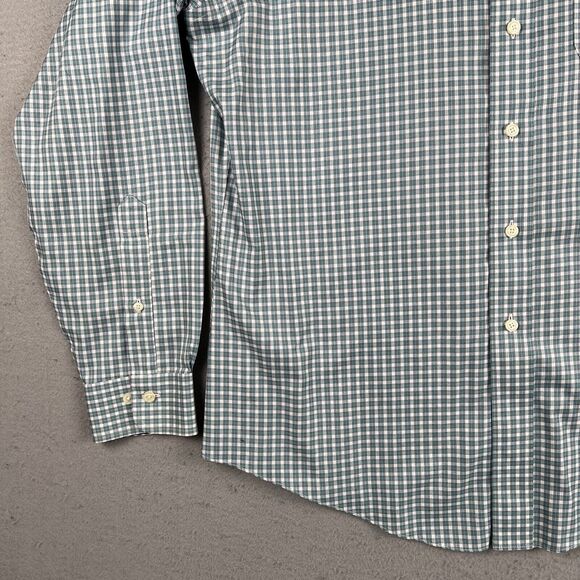 Brooks Brother The Original Polo Green Check Button Down Long Sleeve Shirt Men L - Picture 3 of 16